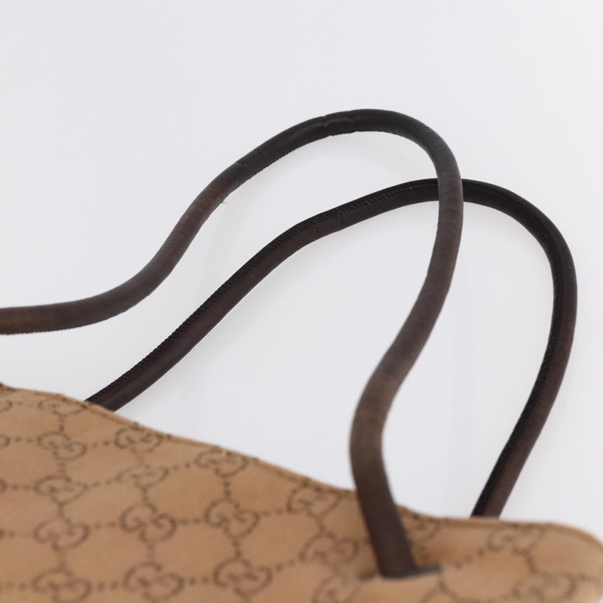 GUCCI GG Canvas Shoulder Bag Beige 101341 Auth 150124