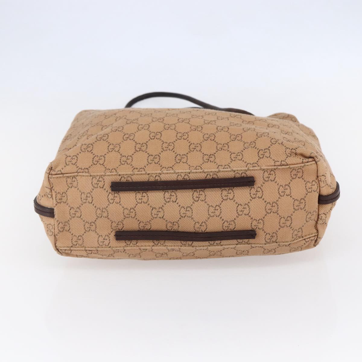 GUCCI GG Canvas Shoulder Bag Beige 101341 Auth 150124