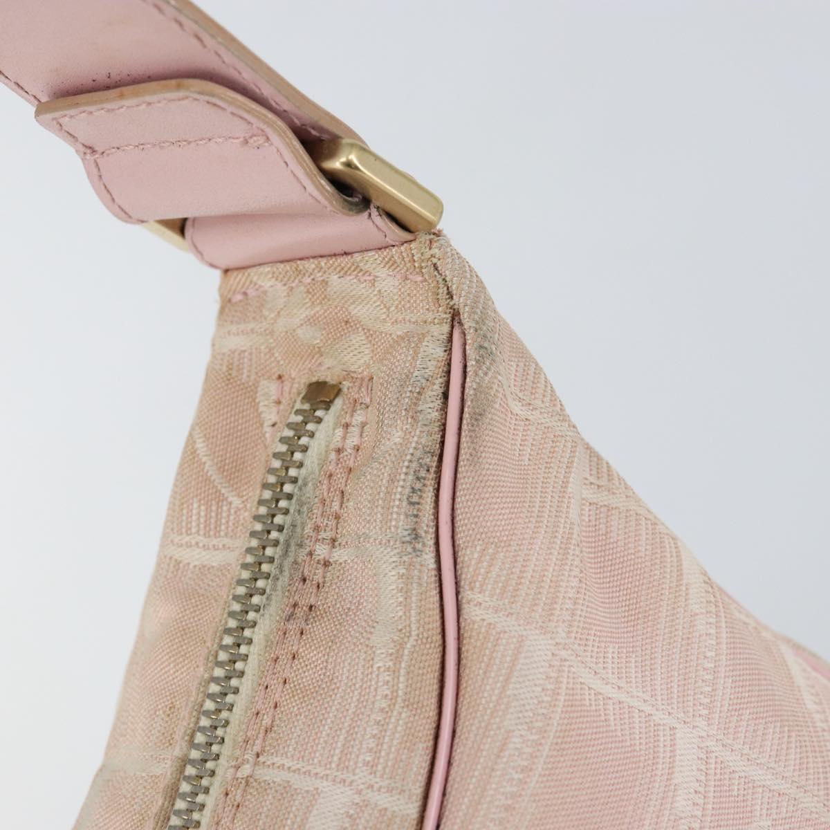 CHANEL New Travel line Shoulder Bag Nylon Pink Gold CC Auth 150130