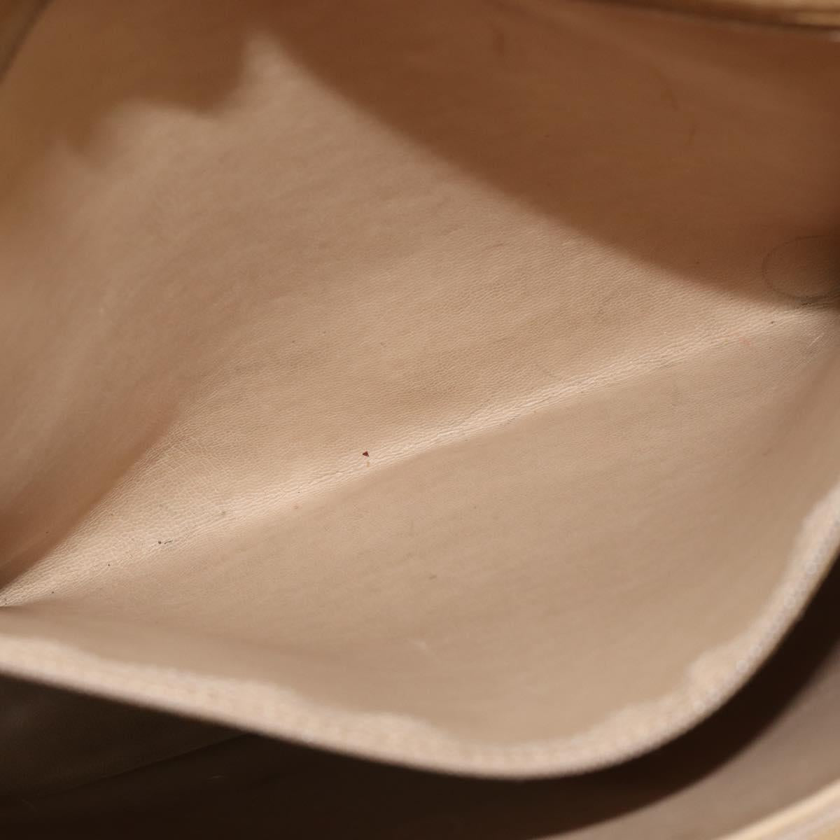 CHANEL Matelasse Chain Shoulder Bag Lamb Skin Beige Gold CC Auth 150131