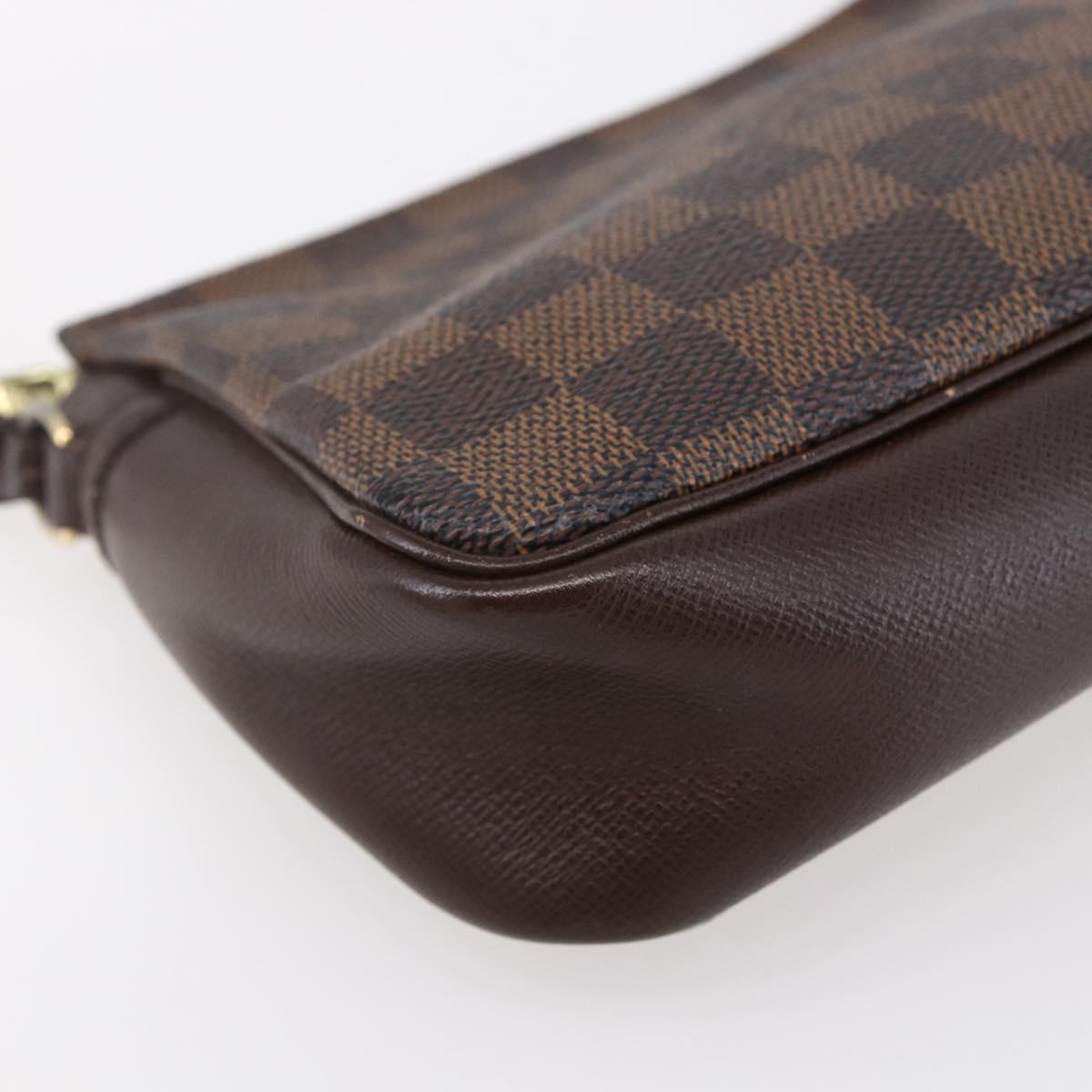 LOUIS VUITTON Damier Ebene Trousse Makeup Pouch N51982 LV Auth 150145