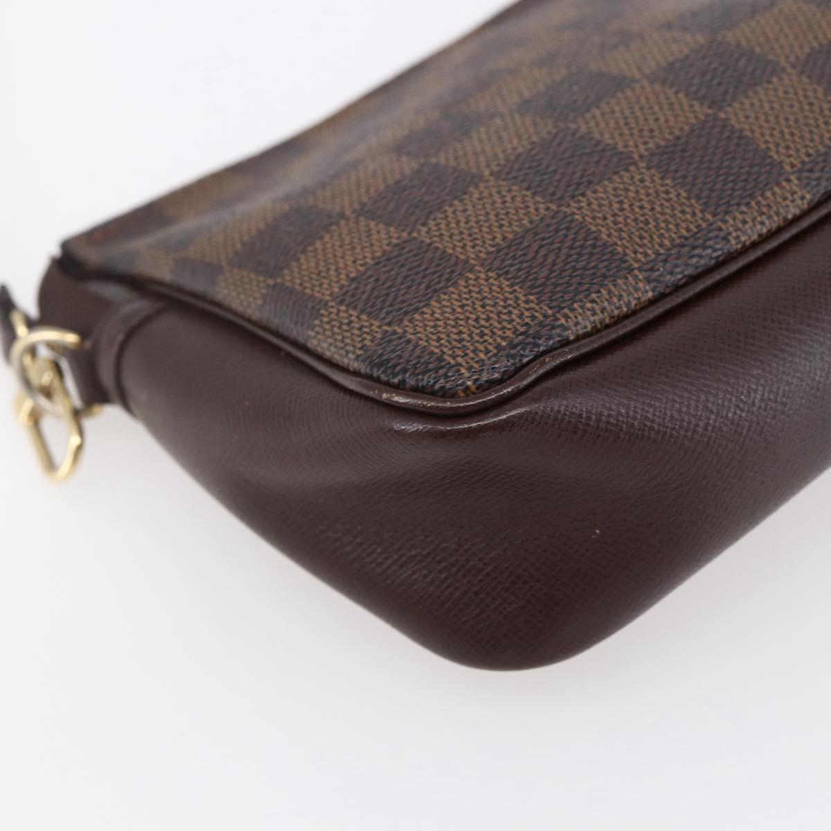 LOUIS VUITTON Damier Ebene Trousse Makeup Pouch N51982 LV Auth 150145