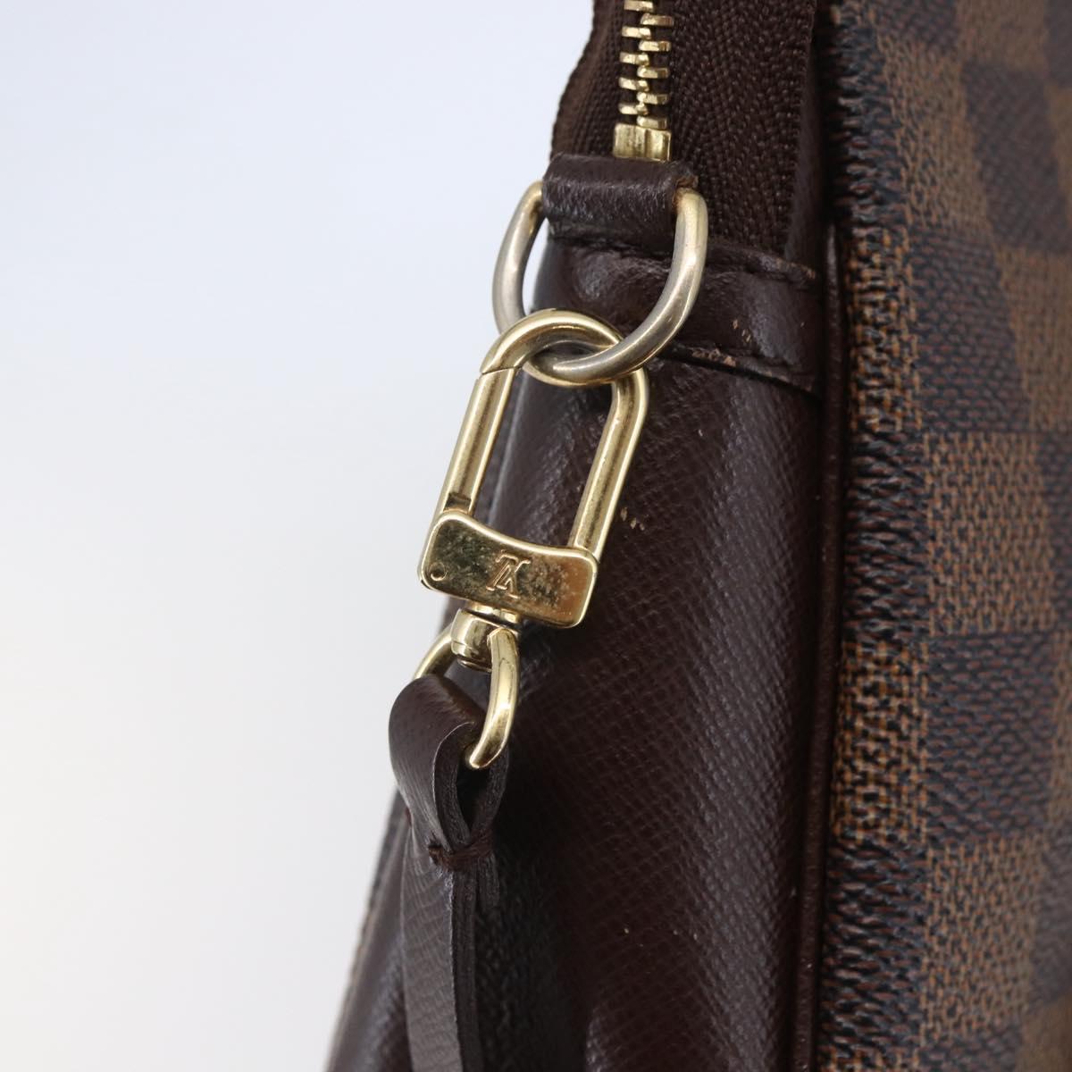 LOUIS VUITTON Damier Ebene Trousse Makeup Pouch N51982 LV Auth 150145