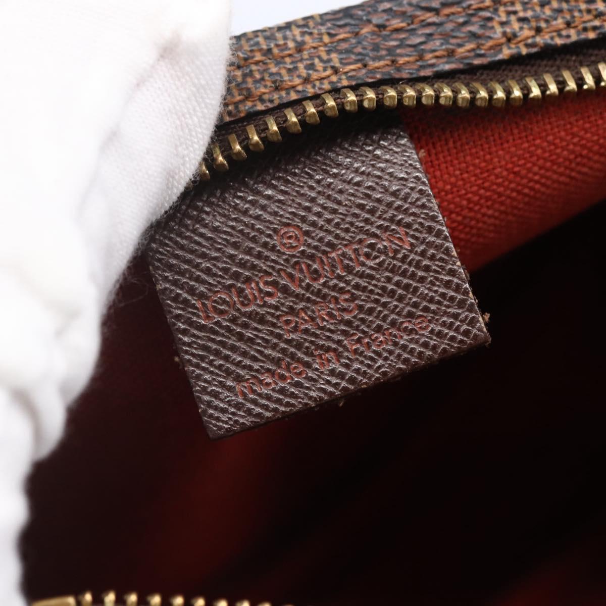 LOUIS VUITTON Damier Ebene Trousse Makeup Pouch N51982 LV Auth 150145