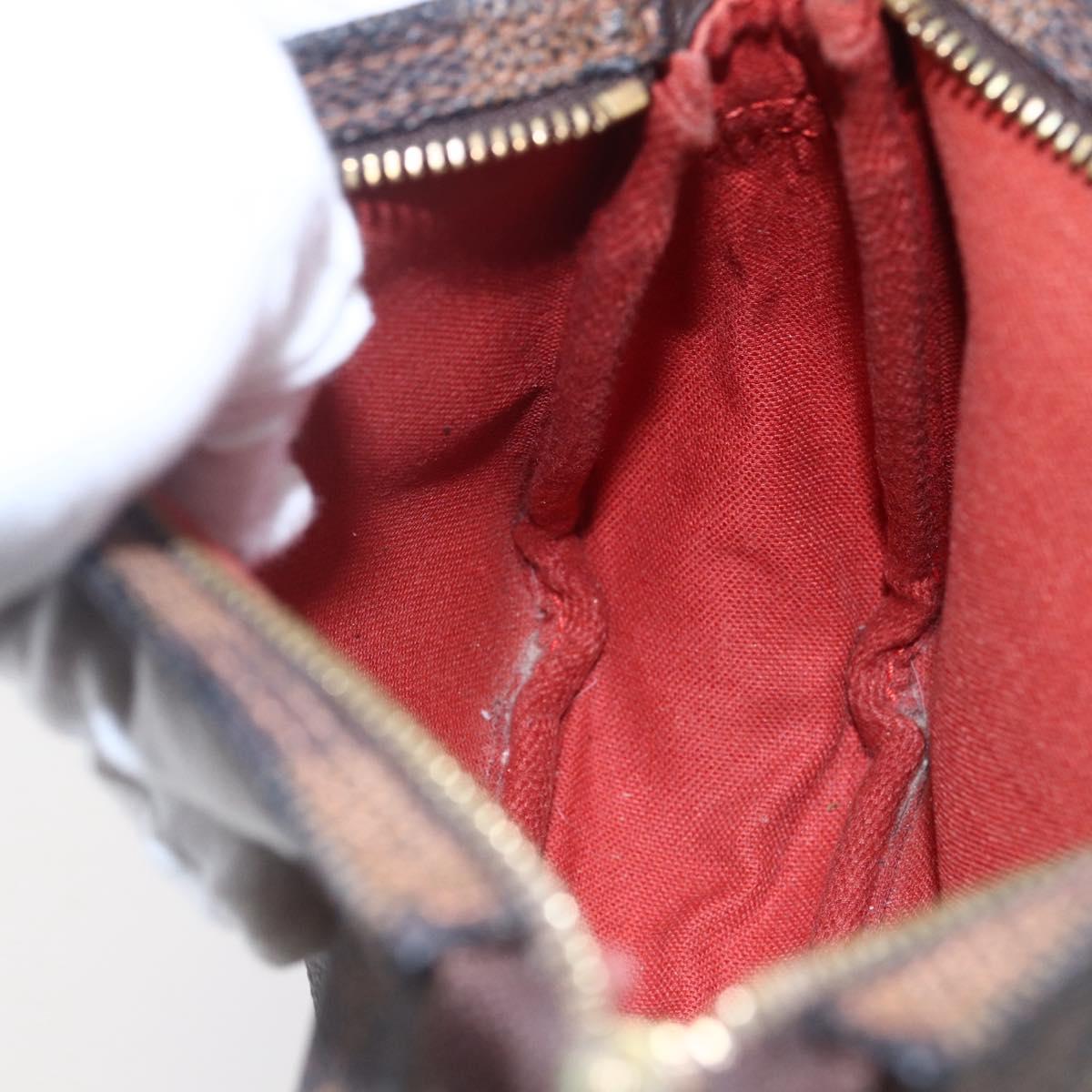 LOUIS VUITTON Damier Ebene Trousse Makeup Pouch N51982 LV Auth 150145