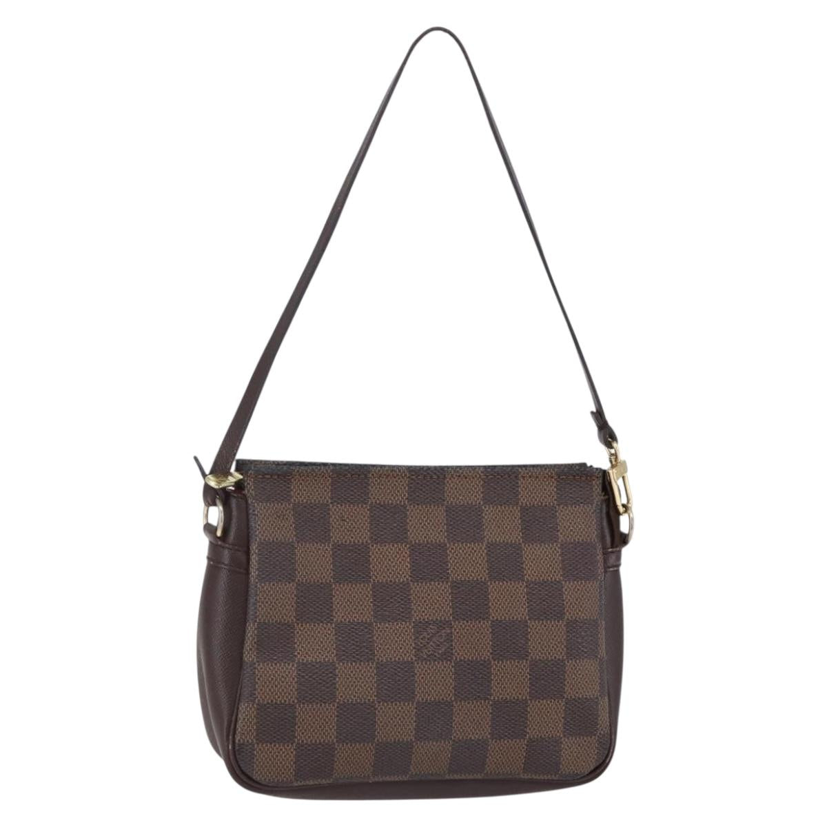 LOUIS VUITTON Damier Ebene Trousse Makeup Pouch N51982 LV Auth 150145