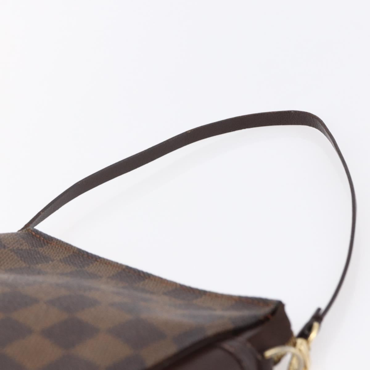 LOUIS VUITTON Damier Ebene Trousse Makeup Pouch N51982 LV Auth 150145