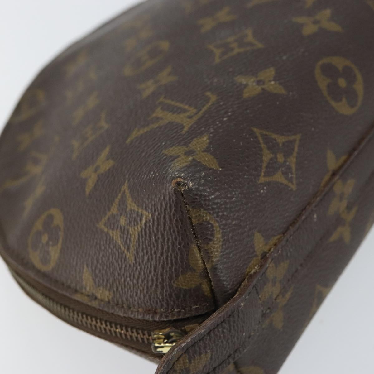 LOUIS VUITTON Monogram Trousse Demi Ronde Cosmetic Pouch M47520 LV Auth 150155