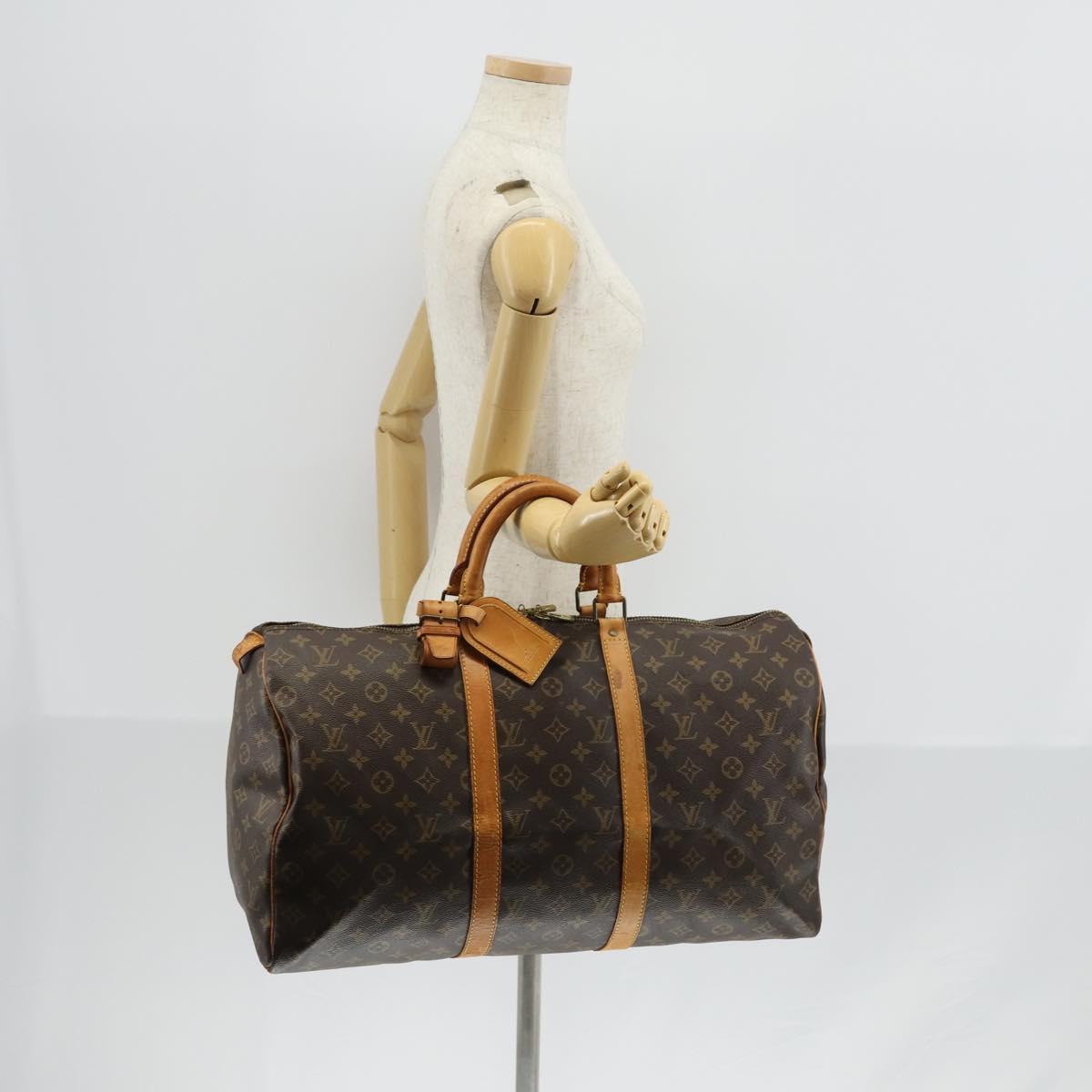 LOUIS VUITTON Monogram Keepall 50 Boston Bag M41426 LV Auth 150179