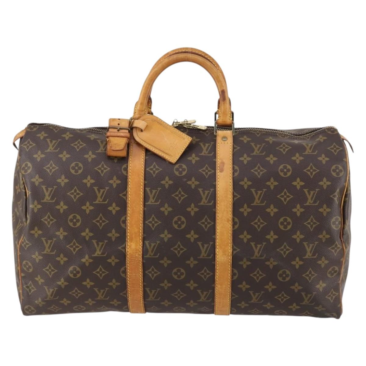 LOUIS VUITTON Monogram Keepall 50 Boston Bag M41426 LV Auth 150179