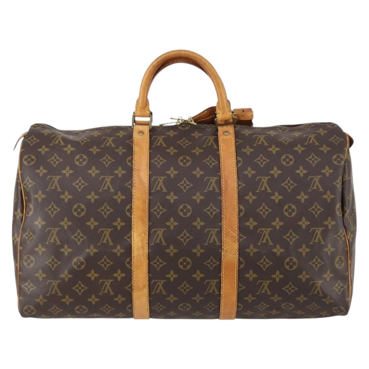 LOUIS VUITTON Monogram Keepall 50 Boston Bag M41426 LV Auth 150179