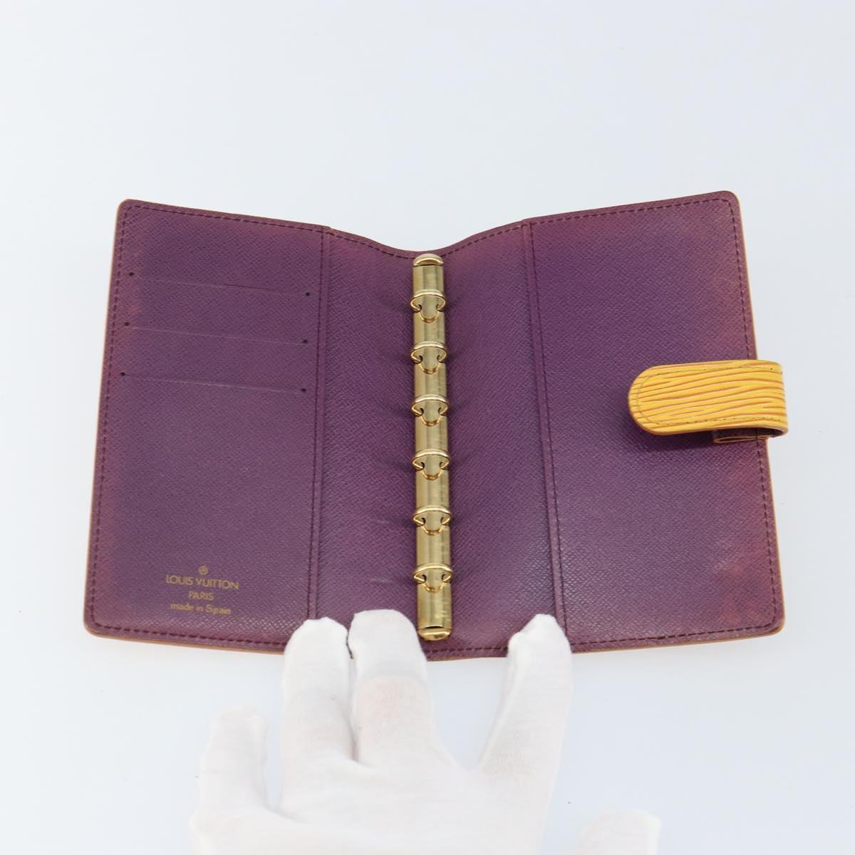 LOUIS VUITTON Epi Agenda PM Day Planner Cover Yellow R20059 LV Auth 150192