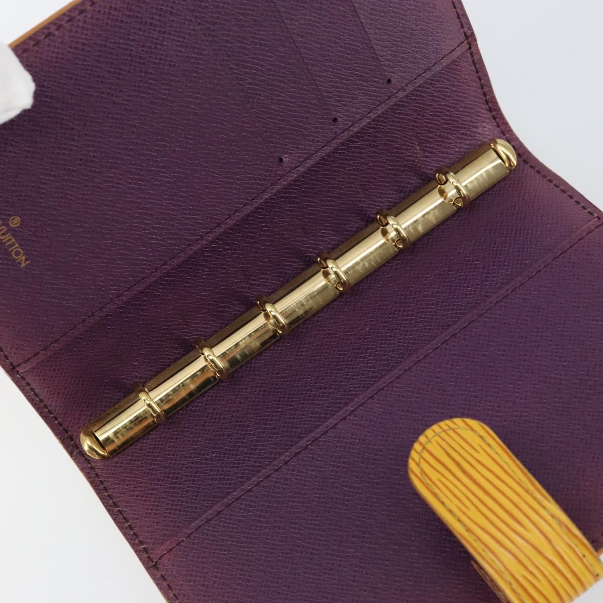 LOUIS VUITTON Epi Agenda PM Day Planner Cover Yellow R20059 LV Auth 150192