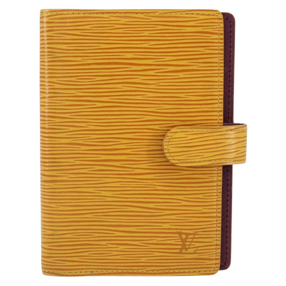 LOUIS VUITTON Epi Agenda PM Day Planner Cover Yellow R20059 LV Auth 150192