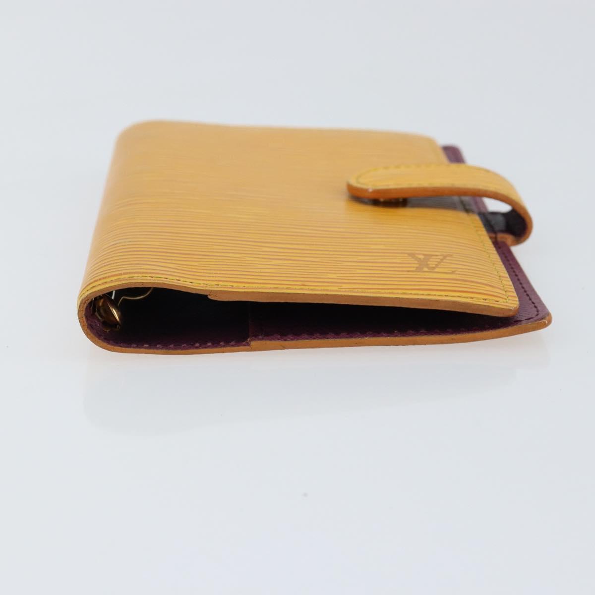 LOUIS VUITTON Epi Agenda PM Day Planner Cover Yellow R20059 LV Auth 150192