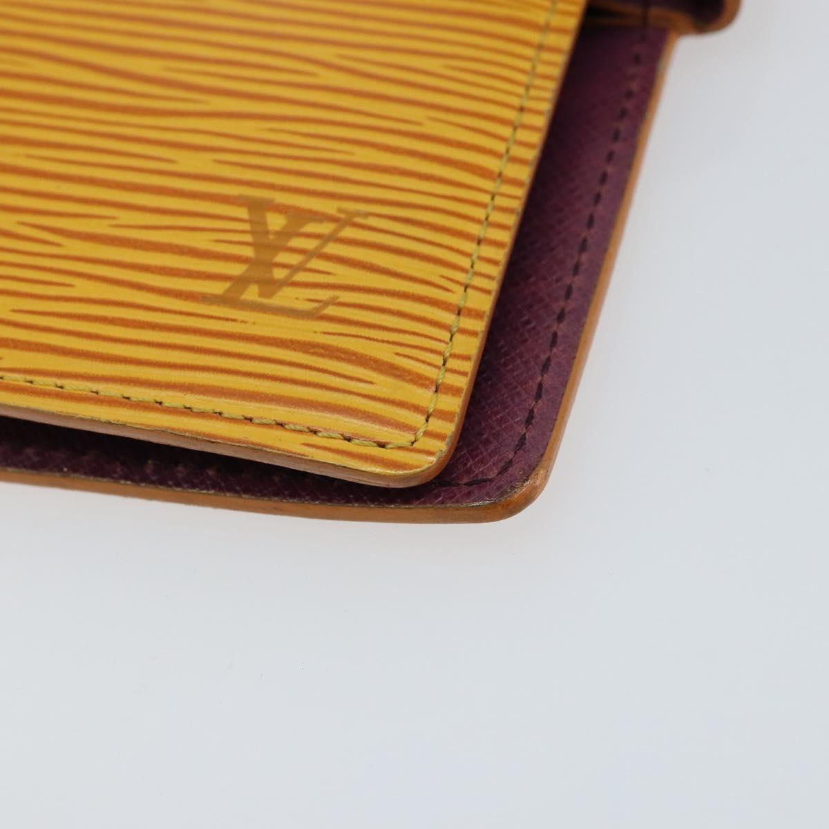 LOUIS VUITTON Epi Agenda PM Day Planner Cover Yellow R20059 LV Auth 150192