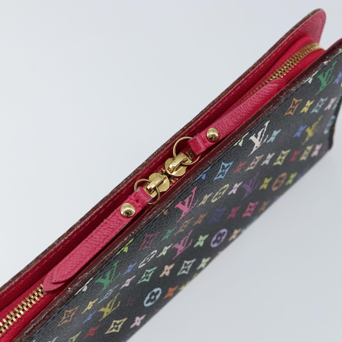 LOUIS VUITTON Multicolor Portefeuille Insolite Wallet Black M60271 Auth 150193