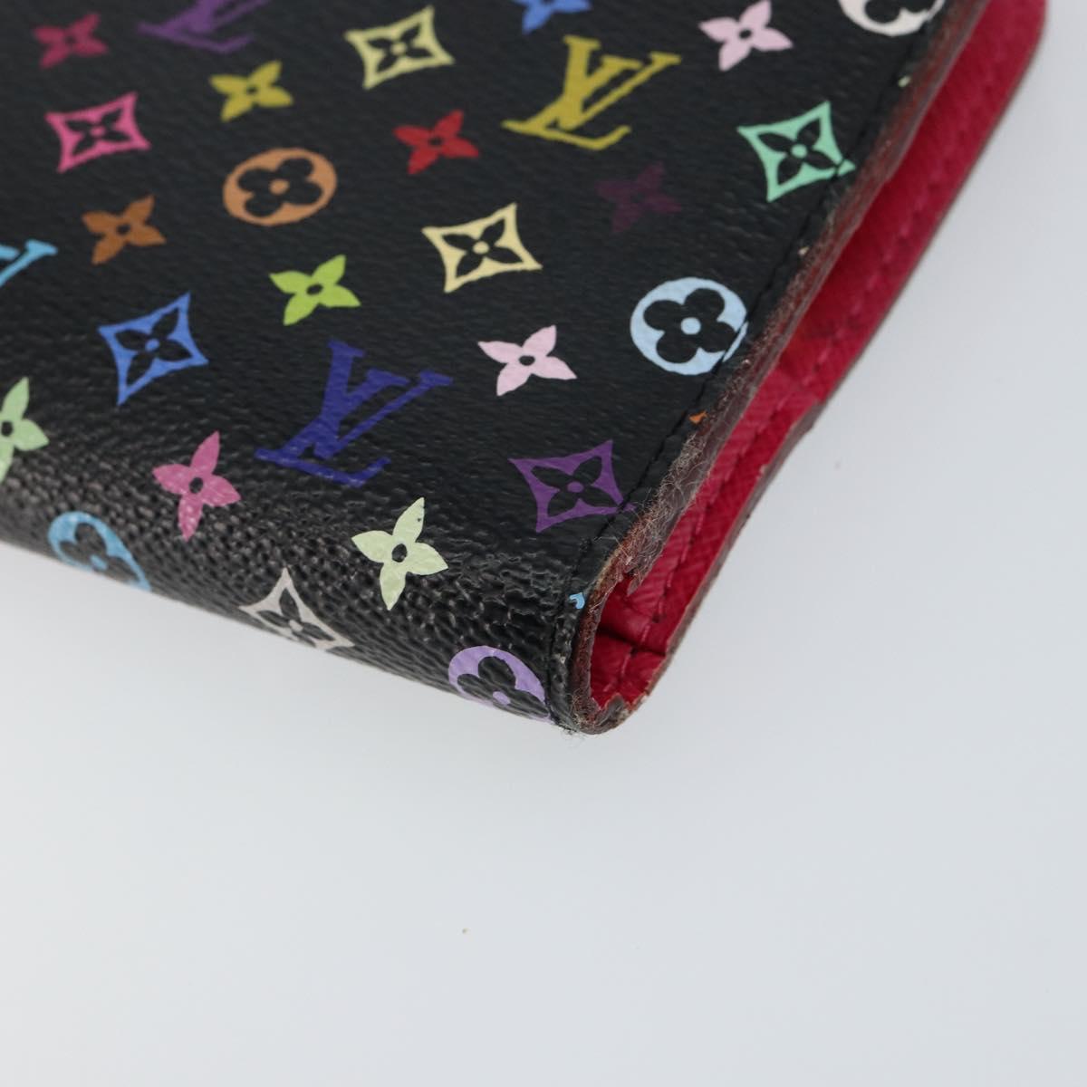 LOUIS VUITTON Multicolor Portefeuille Insolite Wallet Black M60271 Auth 150193