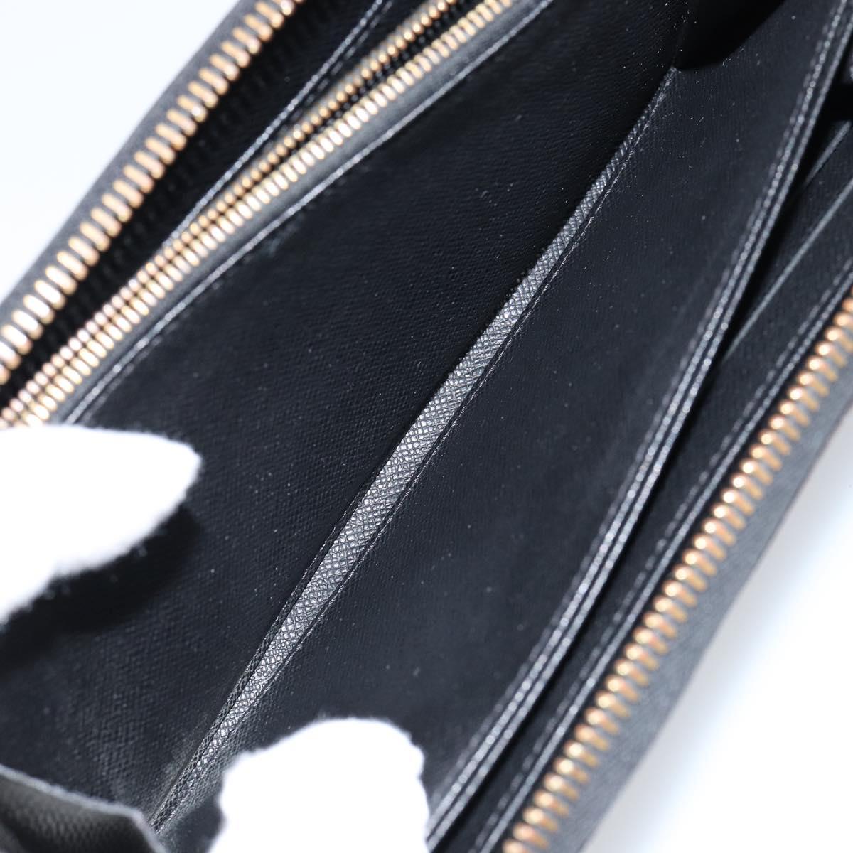 LOUIS VUITTON Damie Payette Zippy Wallet Long Wallet Black N63174 LV Auth 150195