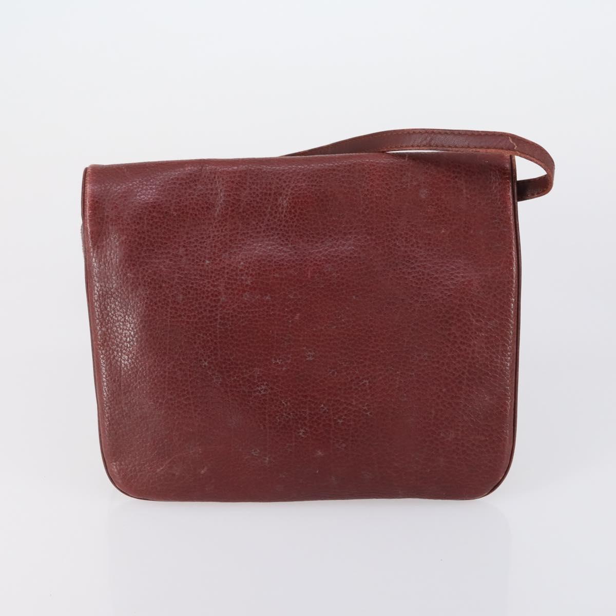 CARTIER Hermes Celine Bag Canvas Leather 3 Set Black Bordeaux Auth 150207