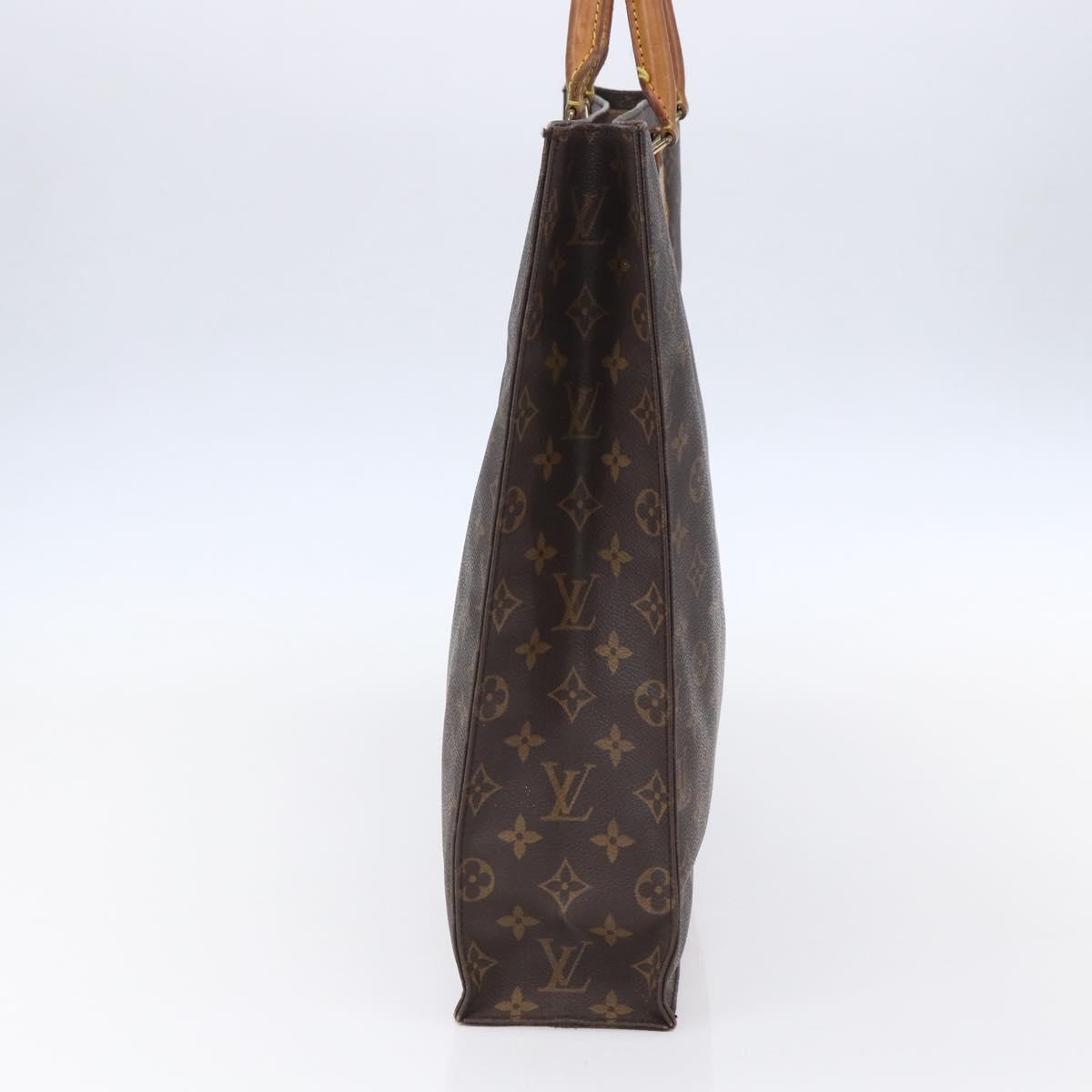 LOUIS VUITTON Monogram Sac Plat Hand Bag M51140 LV Auth 150242