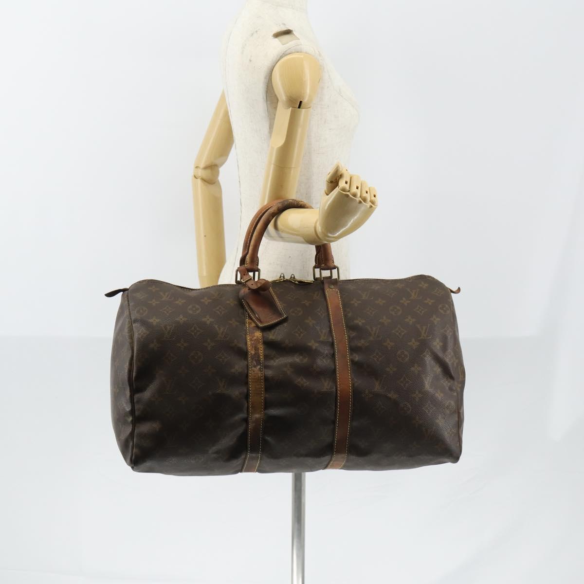 LOUIS VUITTON Monogram Keepall 50 Boston Bag M41426 LV Auth 150243