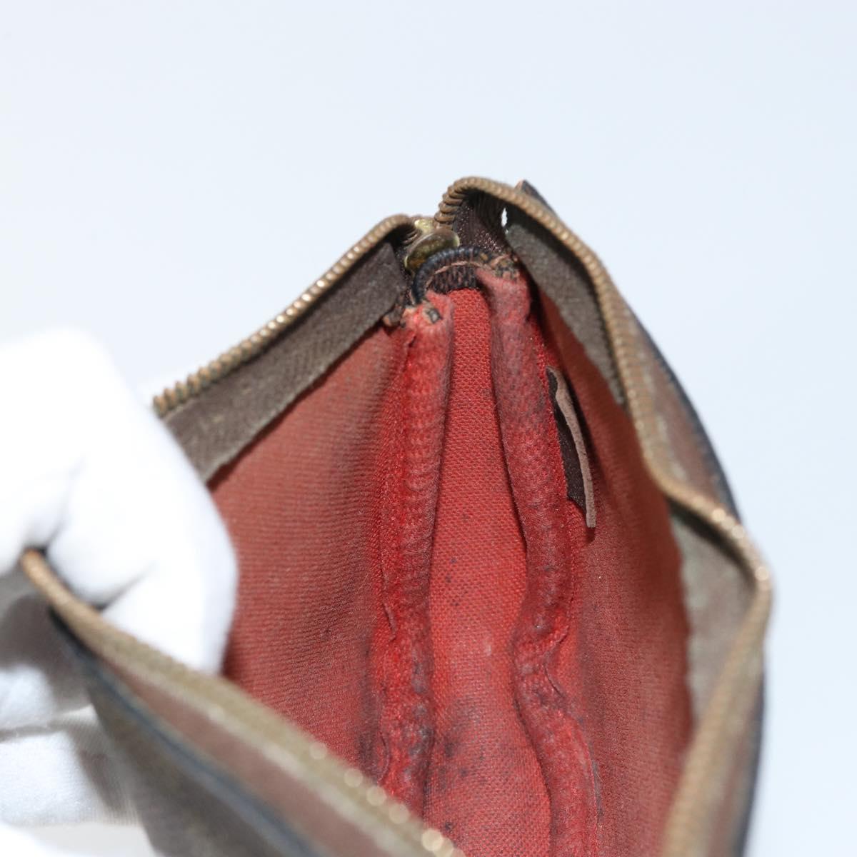 LOUIS VUITTON Damier Ebene Marais Pouch LV Auth 150258