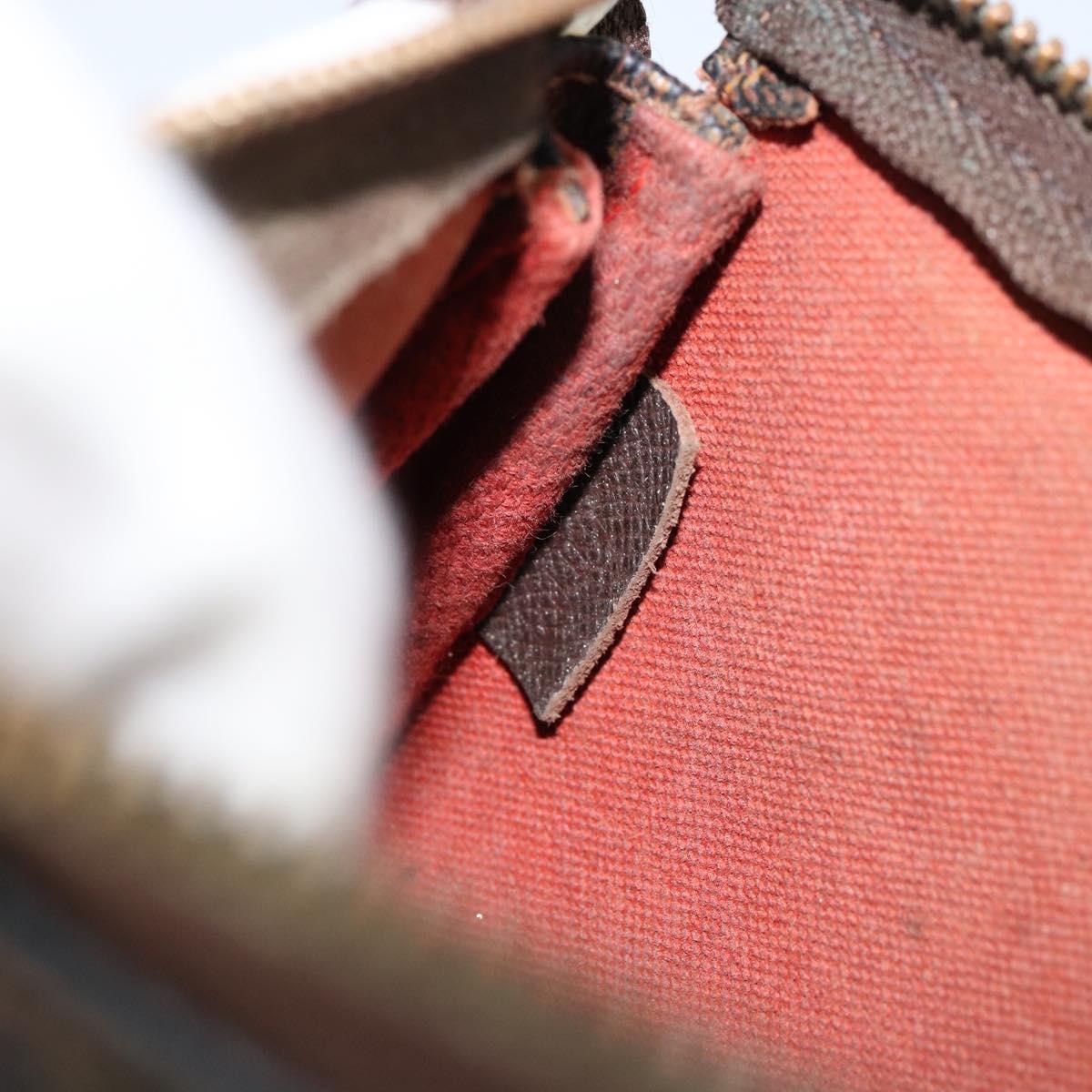 LOUIS VUITTON Damier Ebene Marais Pouch LV Auth 150258