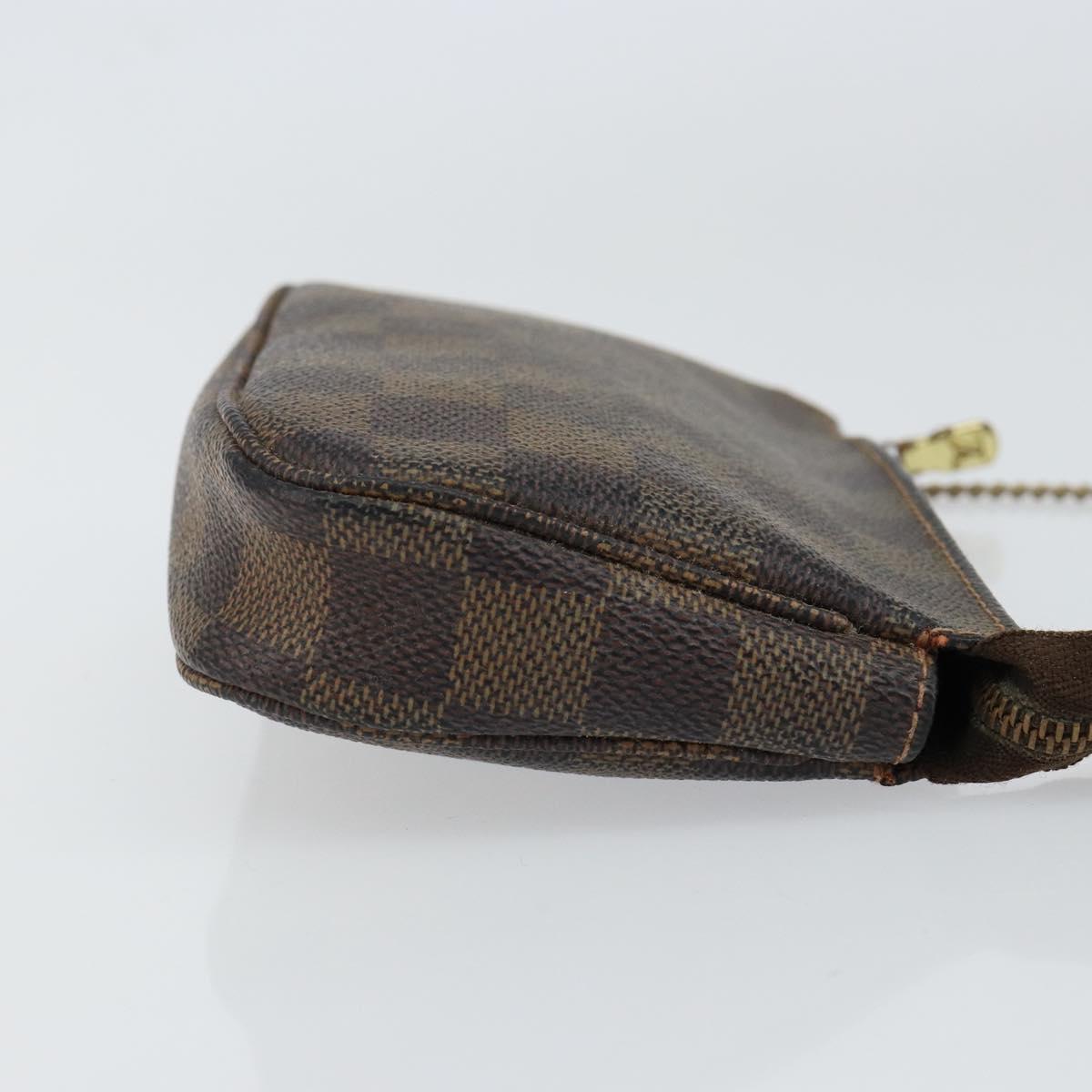 LOUIS VUITTON Damier Ebene Marais Pouch LV Auth 150258