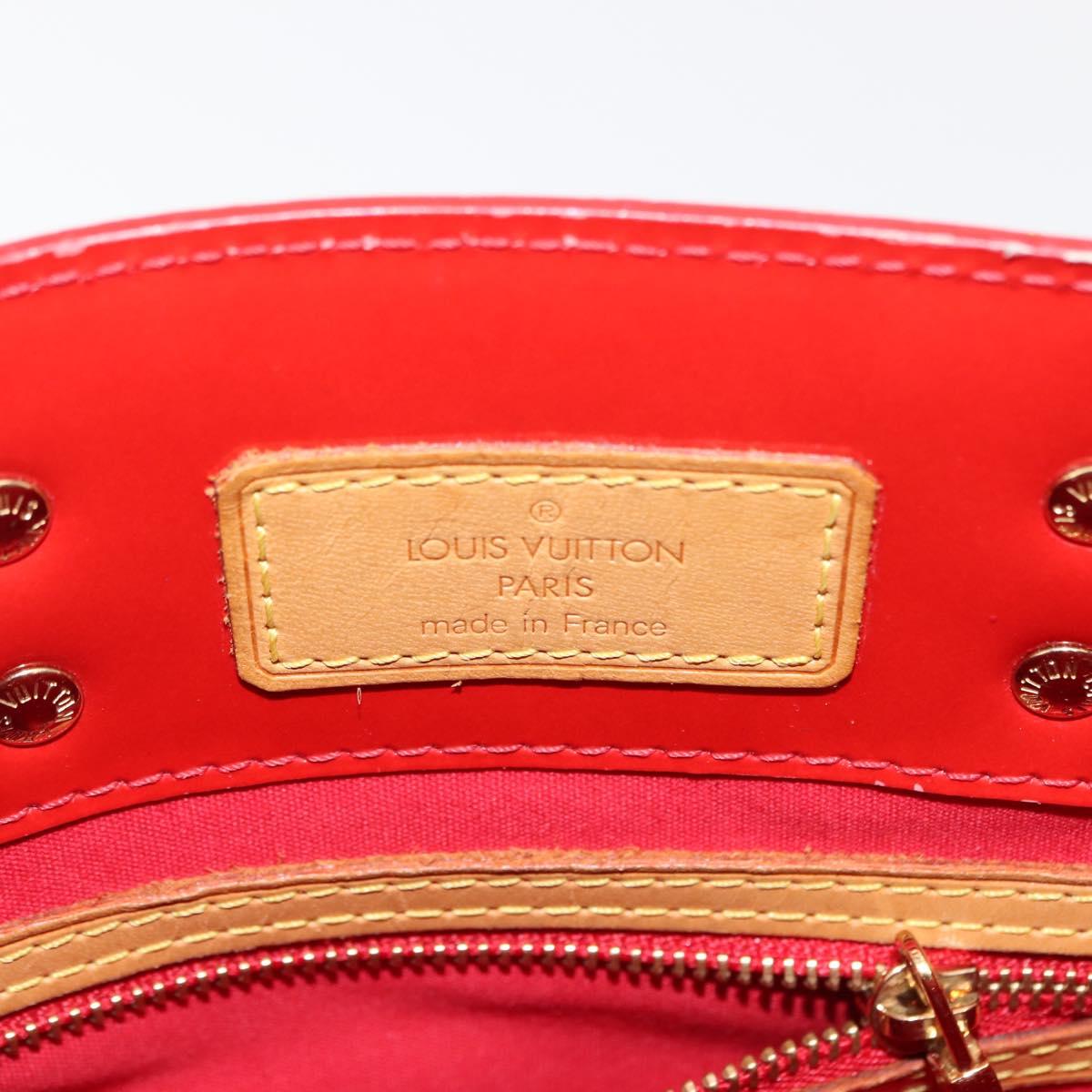 LOUIS VUITTON Monogram Vernis Reade PM Hand Bag Red Rouge M91088 LV Auth 150266