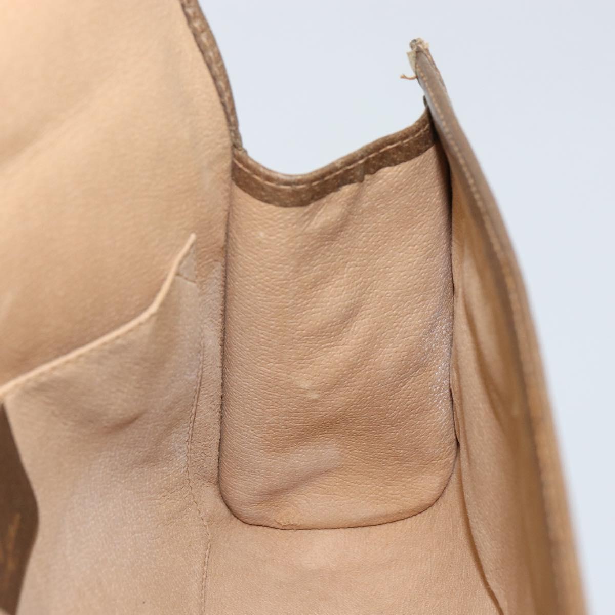 GUCCI GG Supreme Web Sherry Line Clutch Bag PVC Beige Gold 89 01 030 Auth 150270