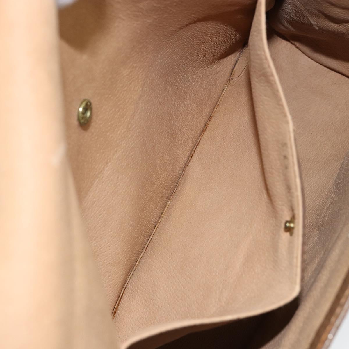 GUCCI GG Supreme Web Sherry Line Clutch Bag PVC Beige Gold 89 01 030 Auth 150270