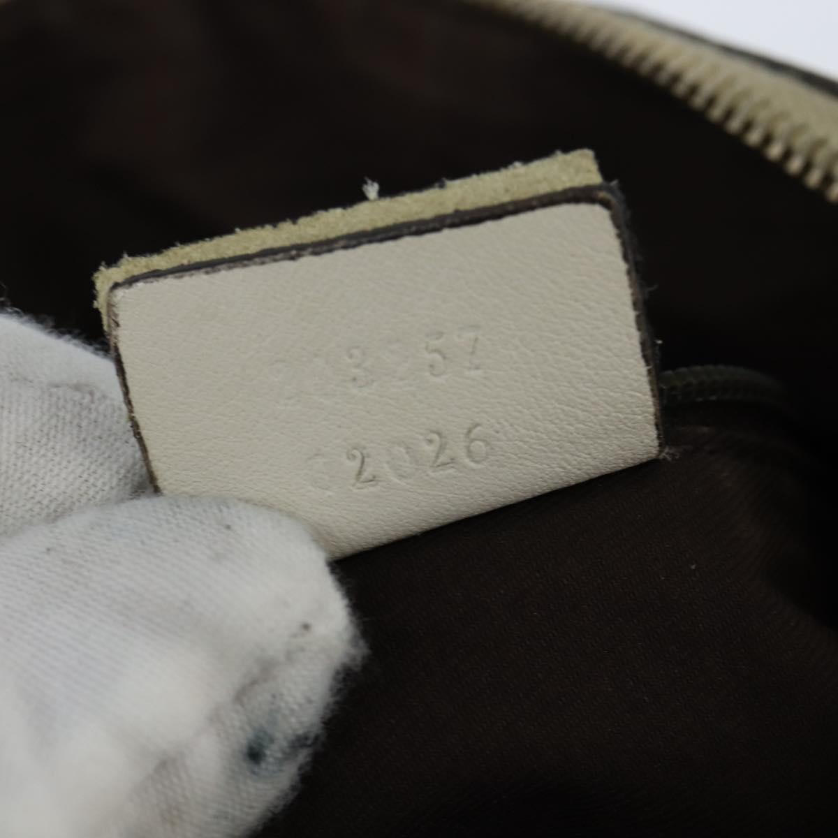GUCCI GG Canvas Abbey Shoulder Bag Beige Gold 203257 Auth 150275