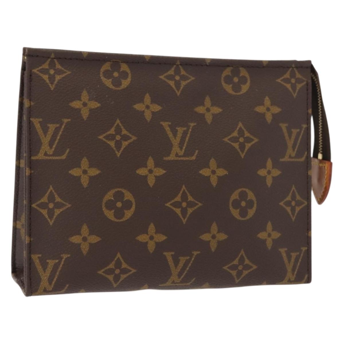 LOUIS VUITTON Monogram Poche Toilette 19 Pouch M47544 LV Auth 150304