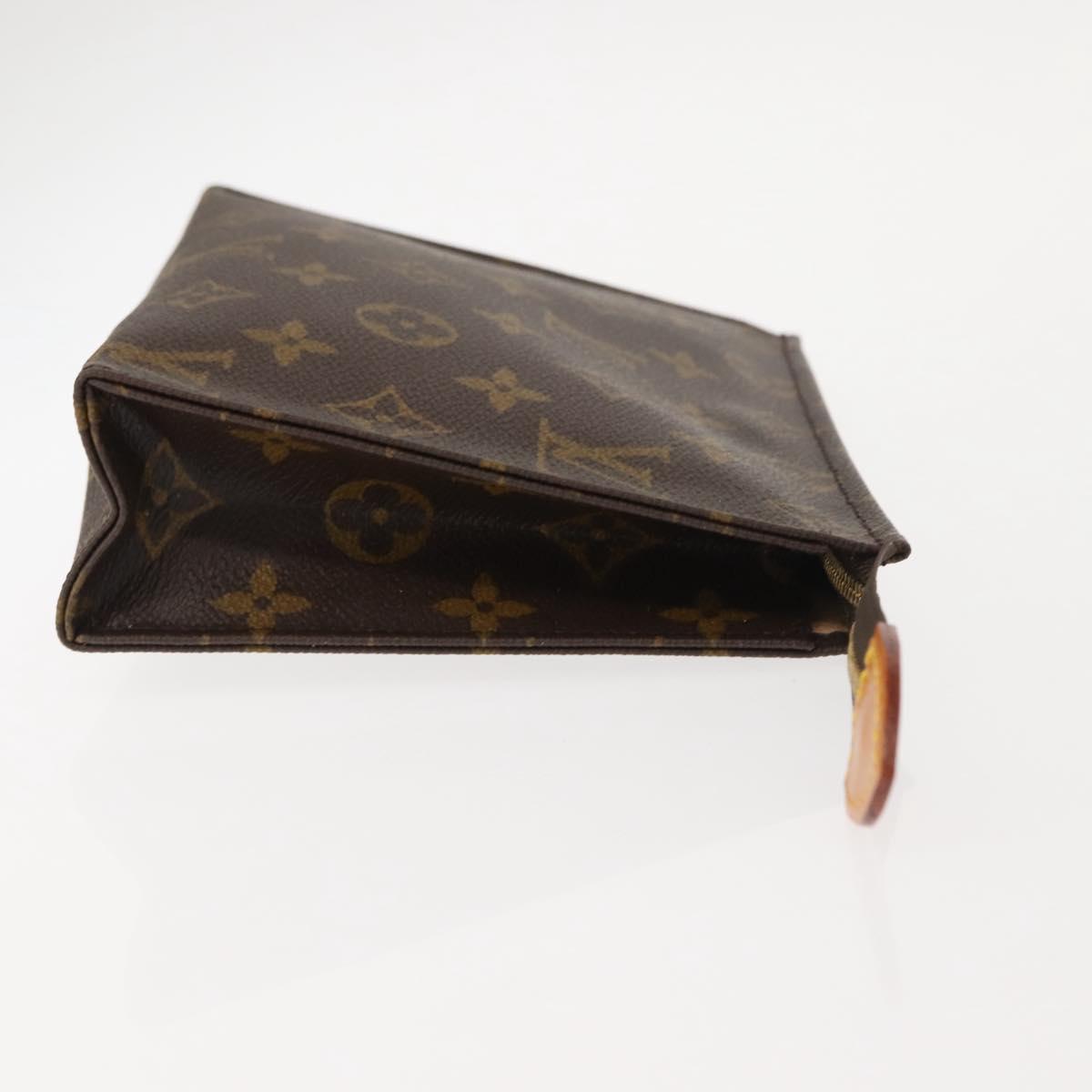 LOUIS VUITTON Monogram Poche Toilette 19 Pouch M47544 LV Auth 150304