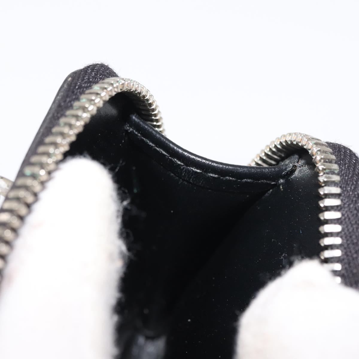 PRADA Pouch Patent leather Silver Auth 150318