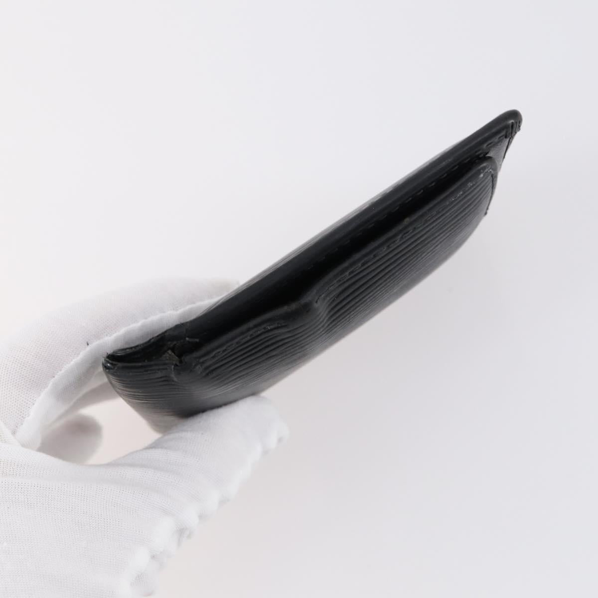 LOUIS VUITTON Monogram Epi Wallet 3 Set Black LV Auth 150323