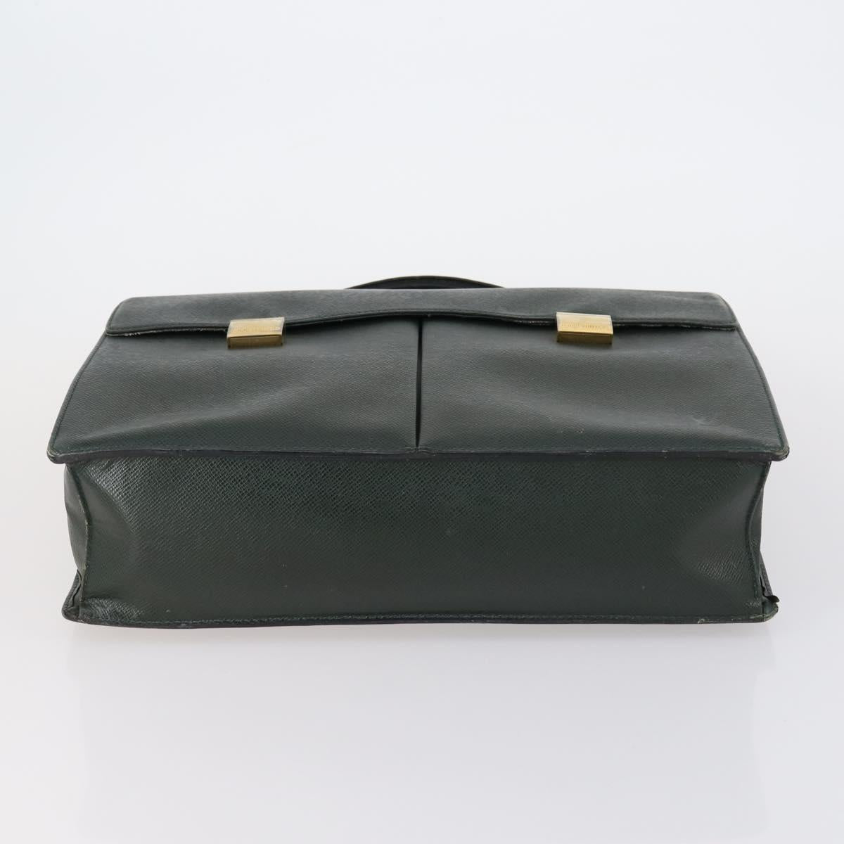 LOUIS VUITTON Taiga Business Bag 2 Set Green Bordeaux LV Auth 150327