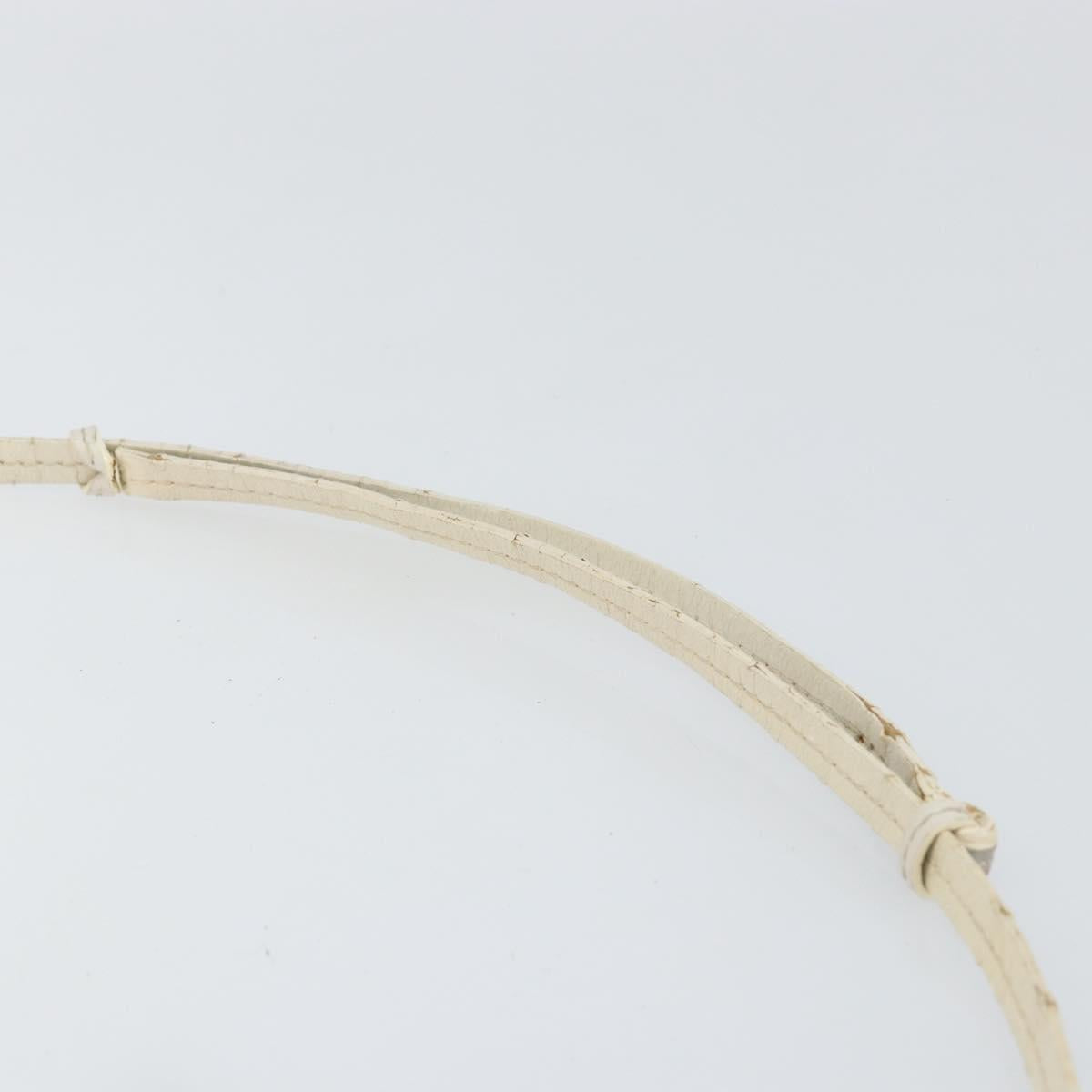 Christian Dior Romantic Trotter Canvas Shoulder Bag PVC White Silver Auth 150352V