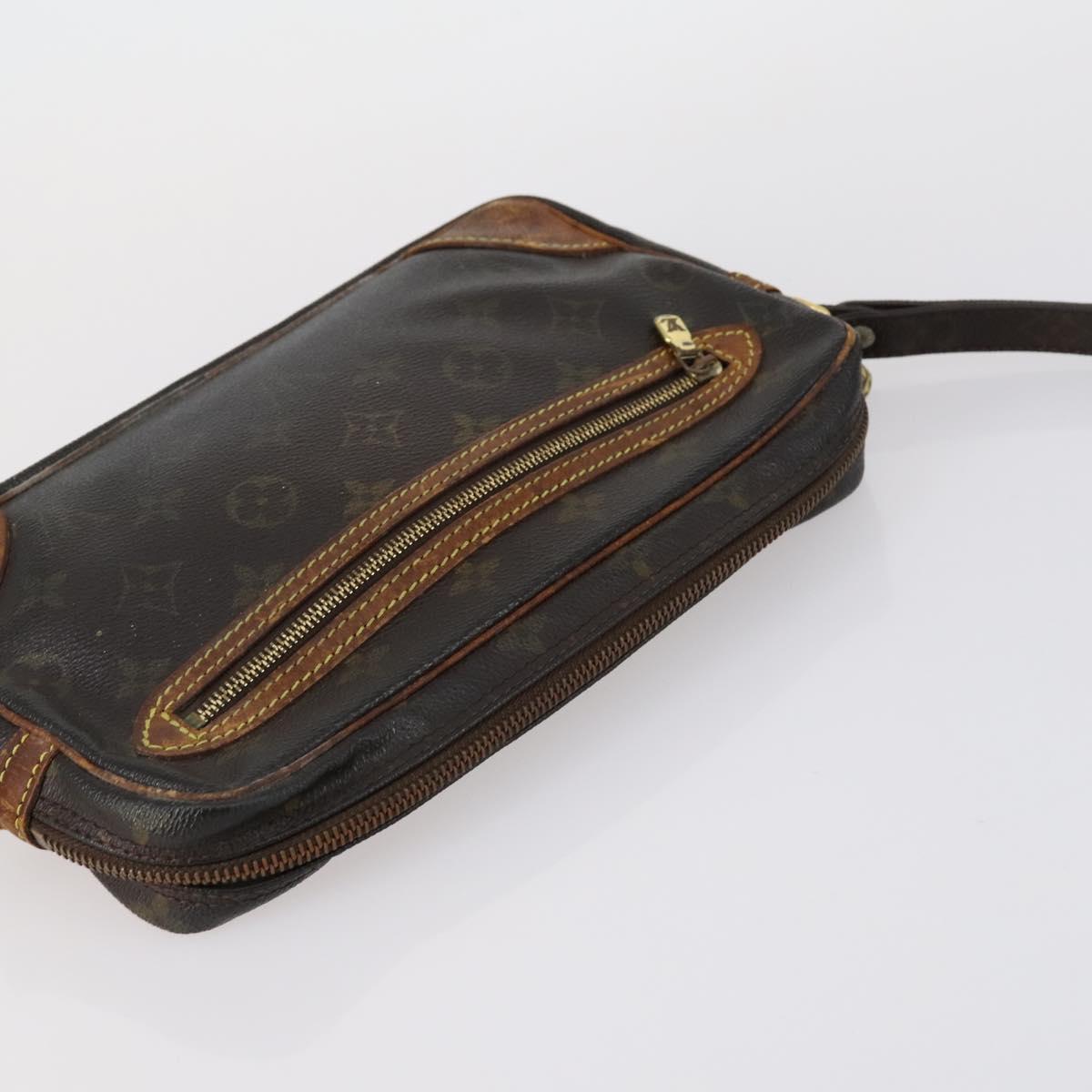 LOUIS VUITTON Monogram Marly Dragonne GM Clutch Bag 2 Set M51825 LV Auth 150355