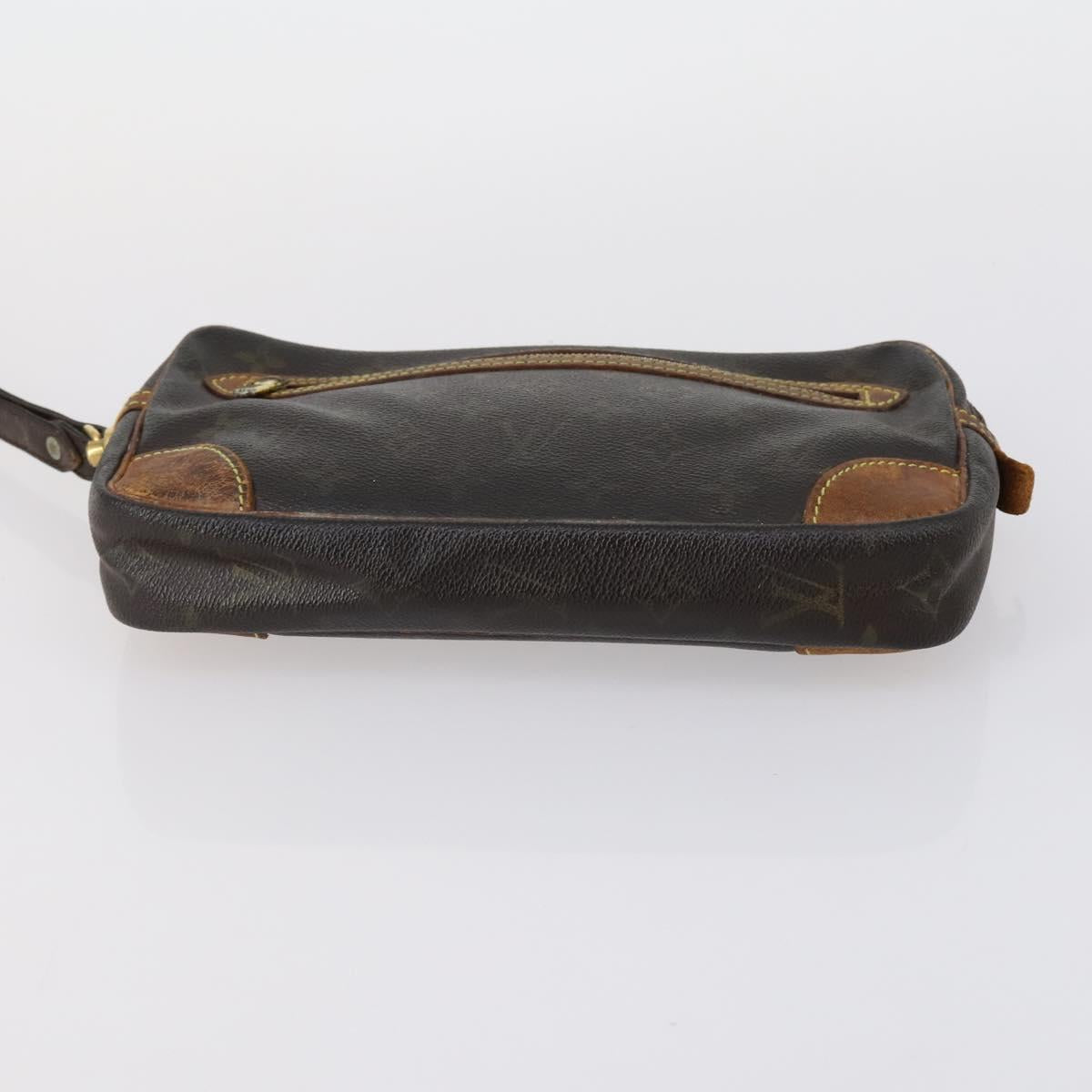 LOUIS VUITTON Monogram Marly Dragonne GM Clutch Bag 2 Set M51825 LV Auth 150355