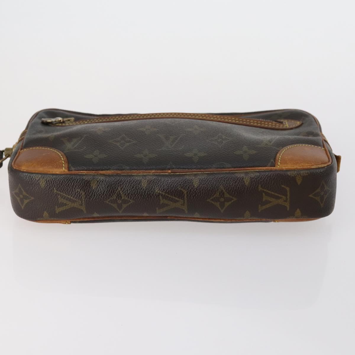 LOUIS VUITTON Monogram Marly Dragonne GM Clutch Bag 2 Set M51825 LV Auth 150355