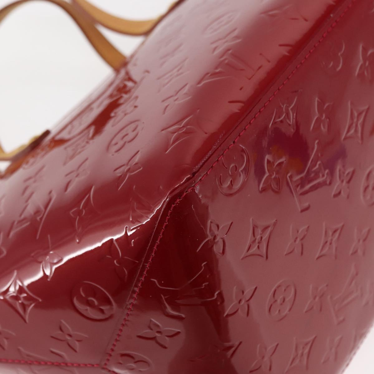 LOUIS VUITTON Monogram Vernis Bellevue PM Bag Pomme D'amour M93583 Auth 150365