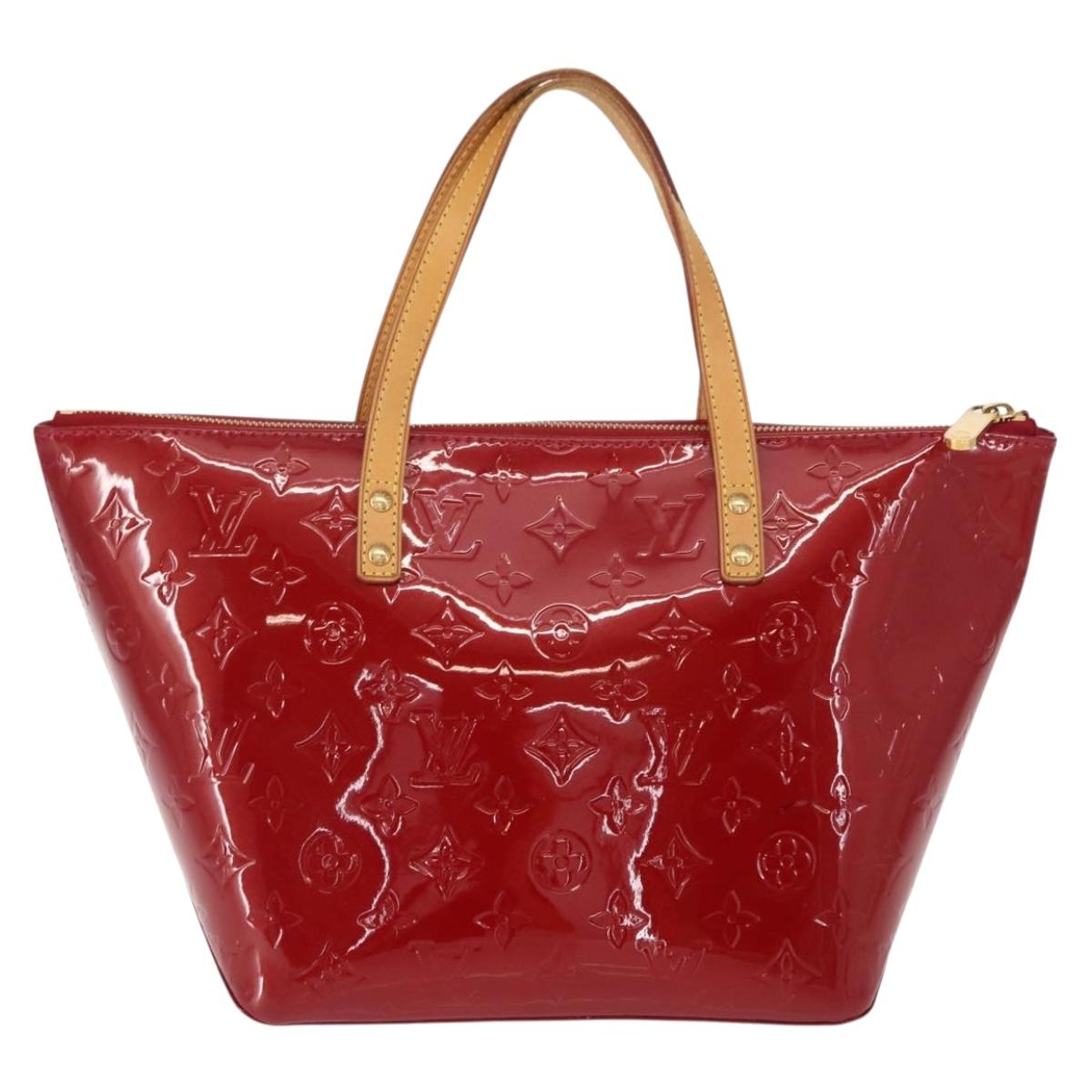 LOUIS VUITTON Monogram Vernis Bellevue PM Bag Pomme D'amour M93583 Auth 150365