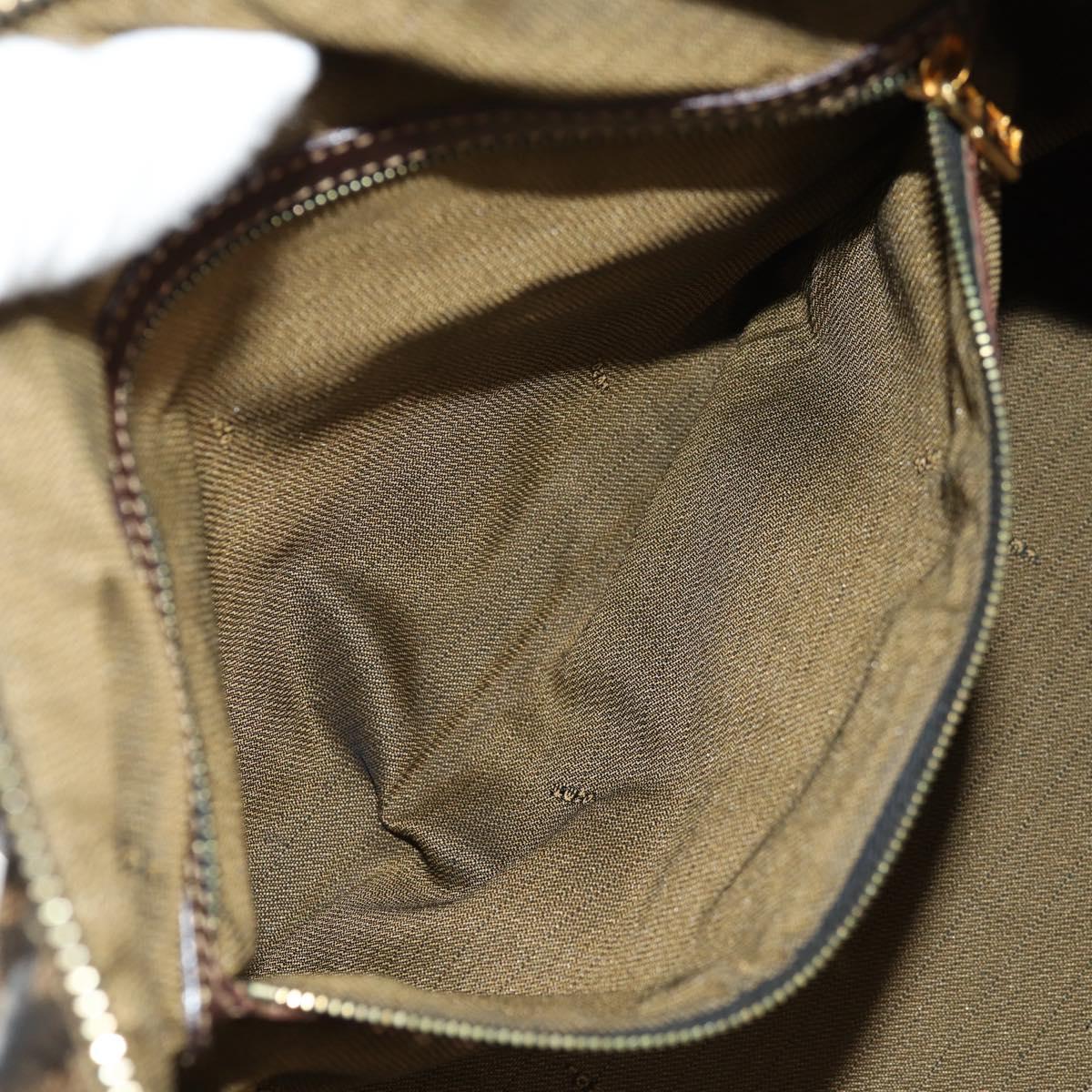 FENDI Zucca Canvas Hand Bag 2way Black Brown Auth 150372