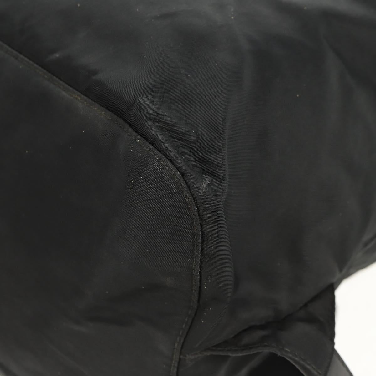 PRADA Backpack Nylon Black Silver Auth 150414