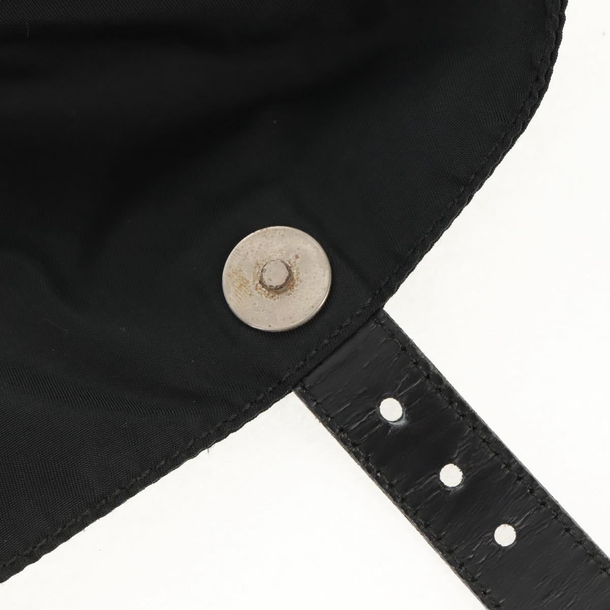 PRADA Backpack Nylon Black Silver Auth 150414