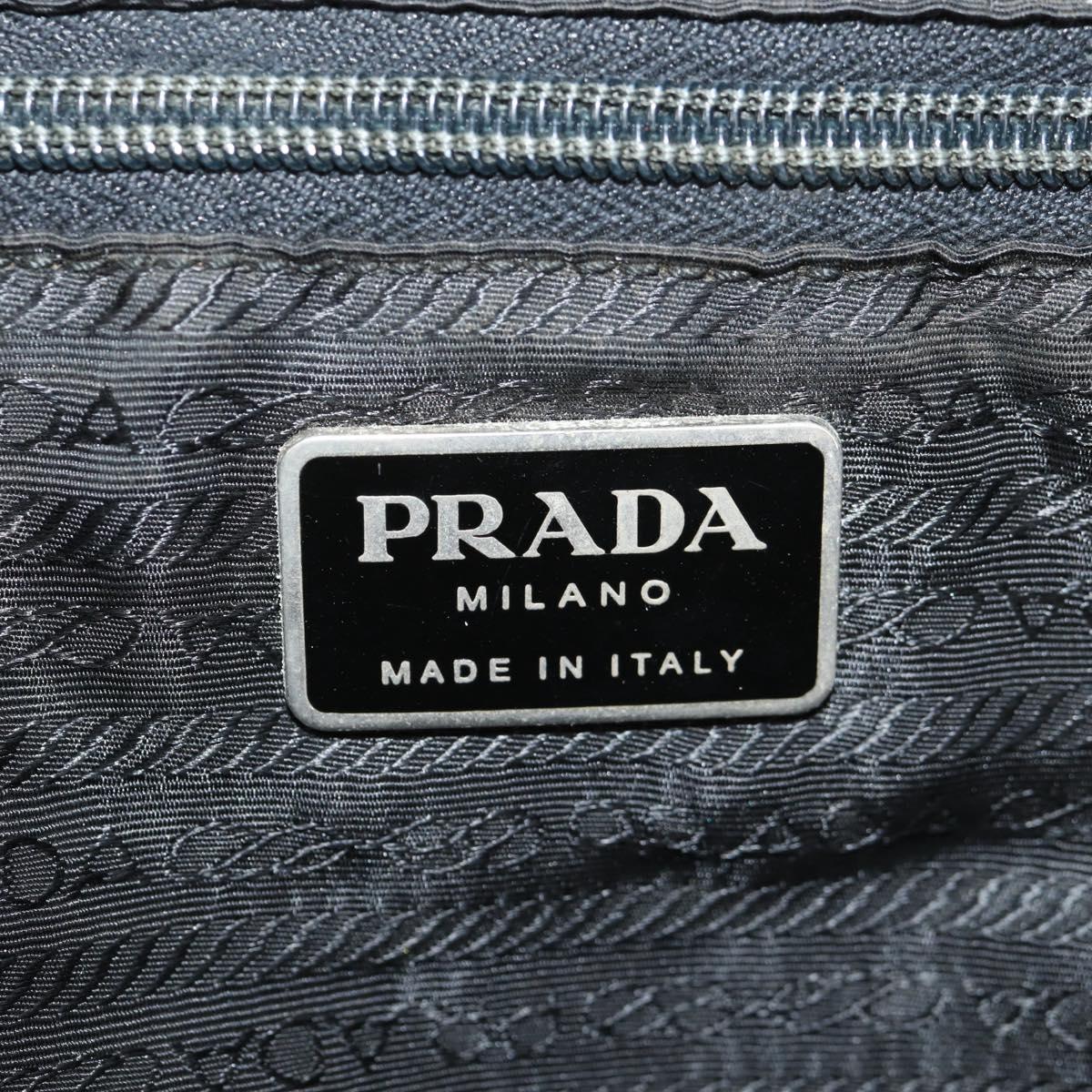 PRADA Backpack Nylon Black Silver Auth 150414