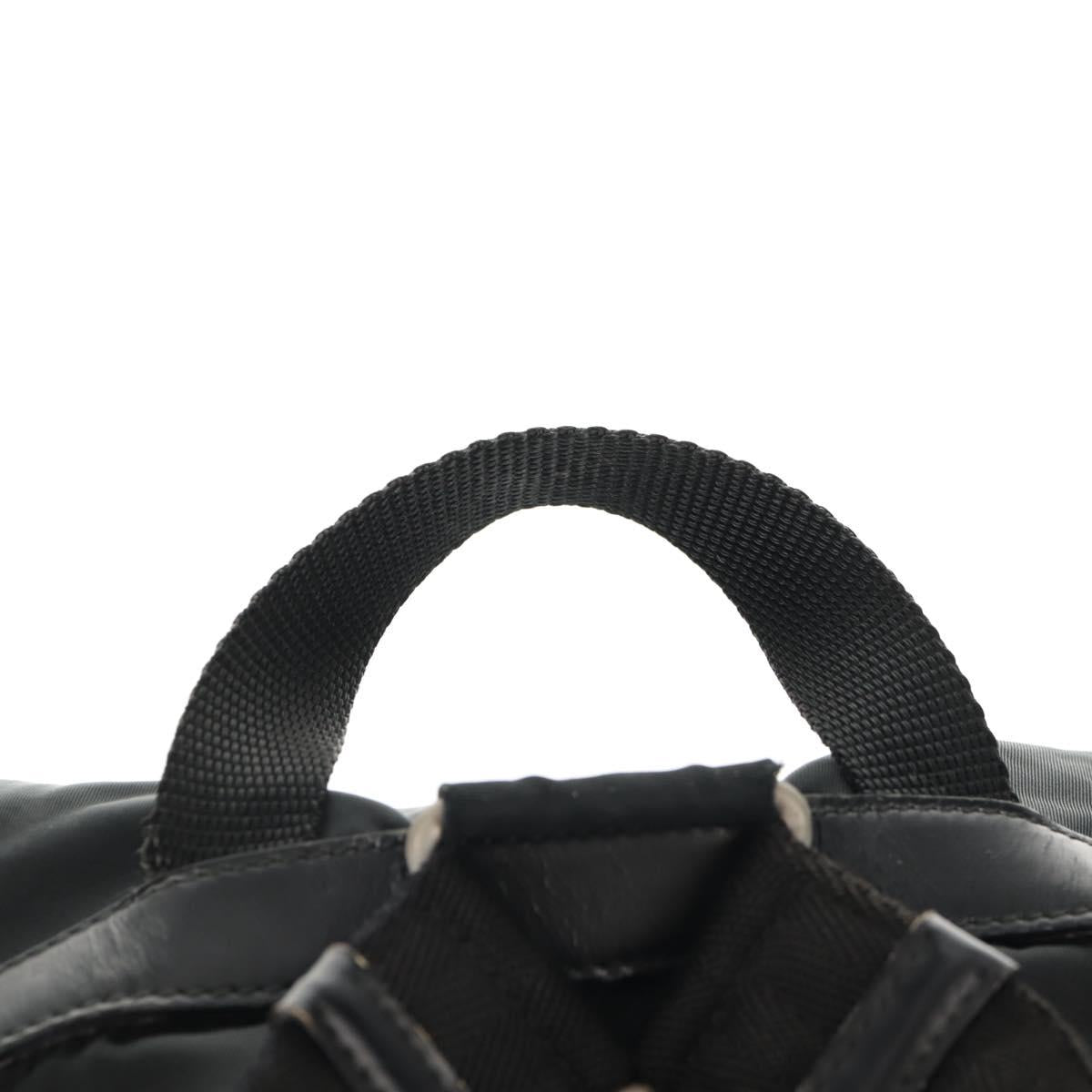 PRADA Backpack Nylon Black Silver Auth 150414