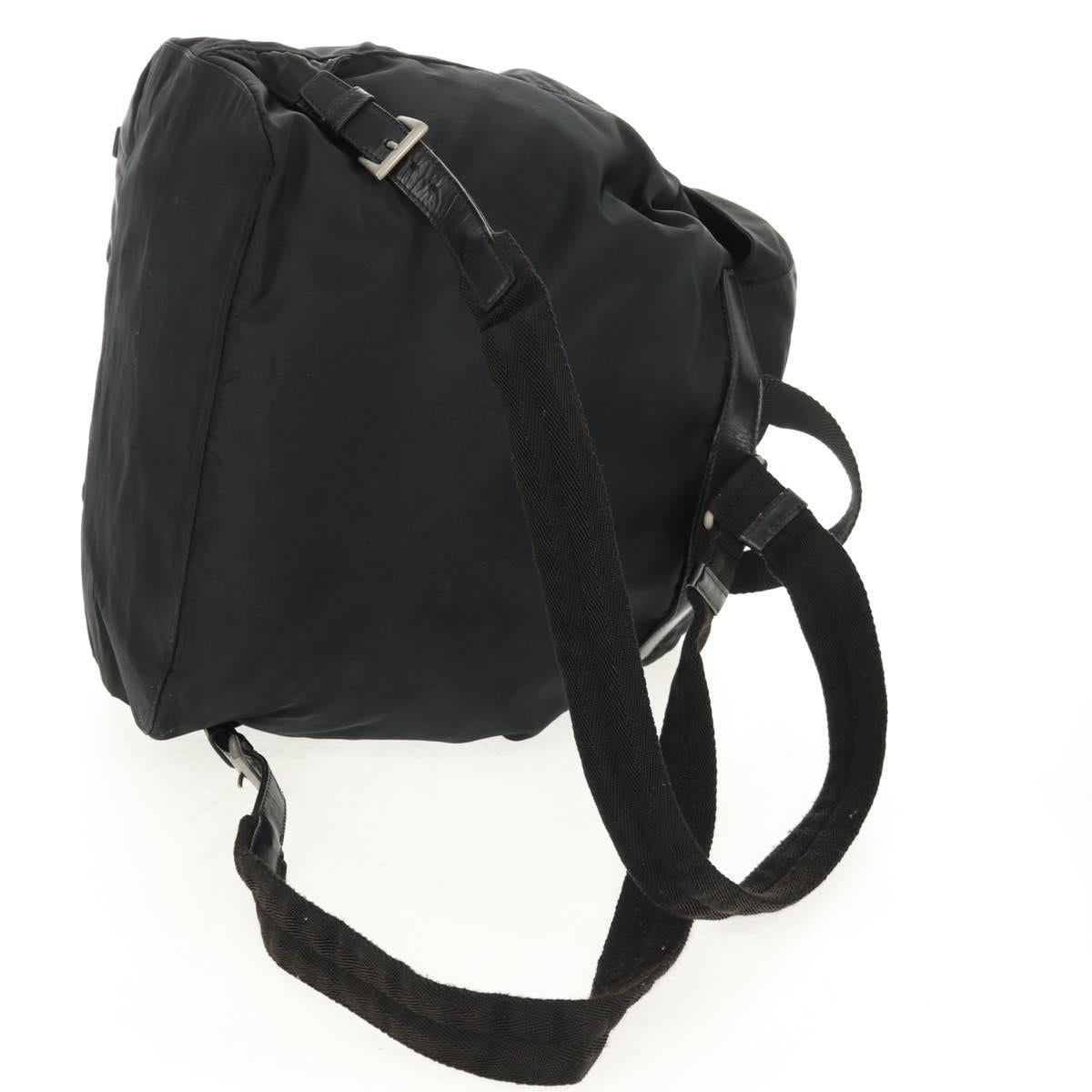 PRADA Backpack Nylon Black Silver Auth 150414